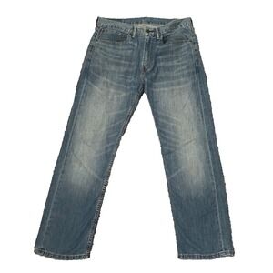 Levi's 505  Jeans Men's 34 x 30 Blue Denim Straight Leg Medium Wash Stretch‎